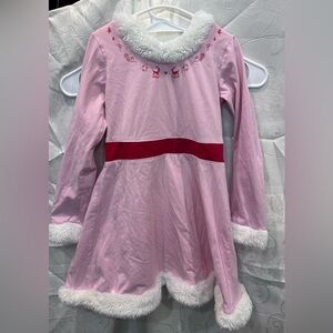 Cindy Lou Who Grinch Pink Long Sleeve Dress with Red Accents Hanna Andersson